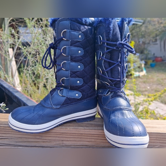 Polar Winter Pac Boots. Lace-Up, Dark Blue Ladies size 10, EU 41 - Picture 6 of 9